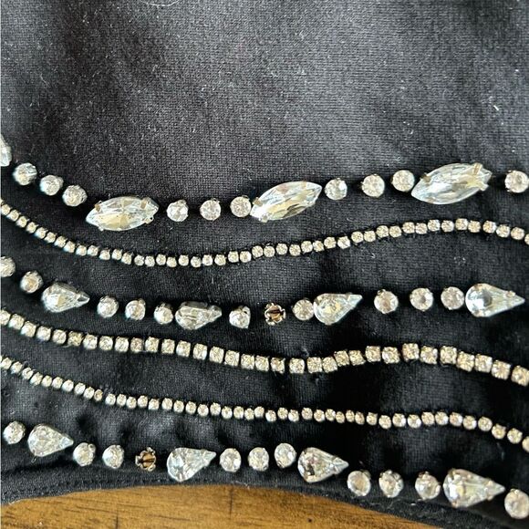 NBD Revolve Bruna Rhinestone Embellished Crop Top in Black Size Medium 198.00 - Picture 9 of 16